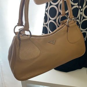 Authentic Prada Tan Leather Handbag